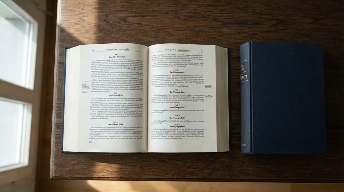 Amtliches Schreiben mit Stempel auf einem Schreibtisch neben einem Gesetzbuch — 40 franken bonus ohne einzahlung casino