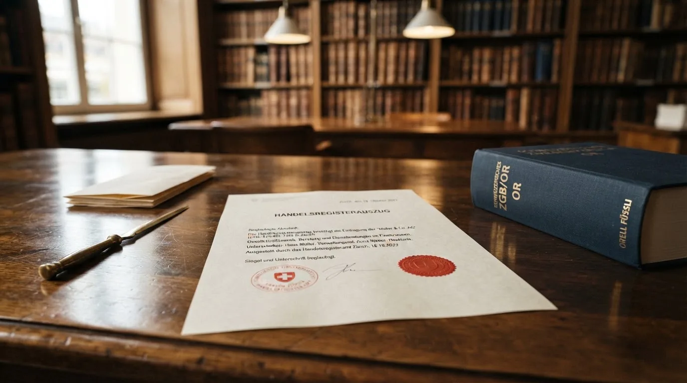 Amtliches Schreiben mit Stempel auf einem Schreibtisch neben einem Gesetzbuch — beste live baccarat schweiz