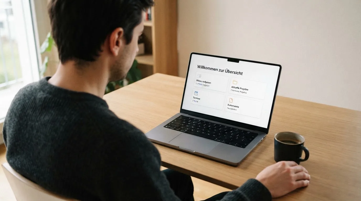 Person am Laptop liest eine Übersichtsseite zu Geldspielen im Internet — beste online spielothek casinos