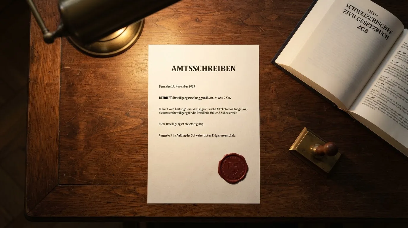 Amtliches Schreiben mit Stempel auf einem Schreibtisch neben einem Gesetzbuch — binance coin casino vergleich